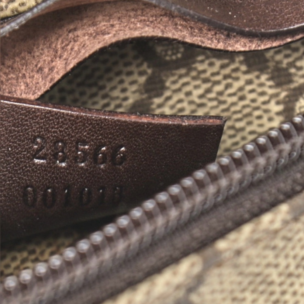 Gucci GG Monogram Double Pocket Belt Bag Dark Brown - used/shows wear - Picture 12 of 12